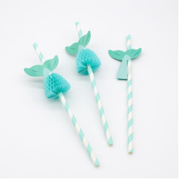 Ocean Straws Disposable Drinking Straws Ocean Straws paper straw for Cocktail, Milkshake, Fruit Drink Themed Party Supplies